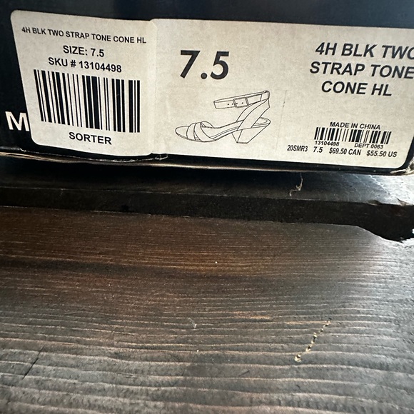 Torrid size 7.5 black wide cone wedges - Picture 5 of 5